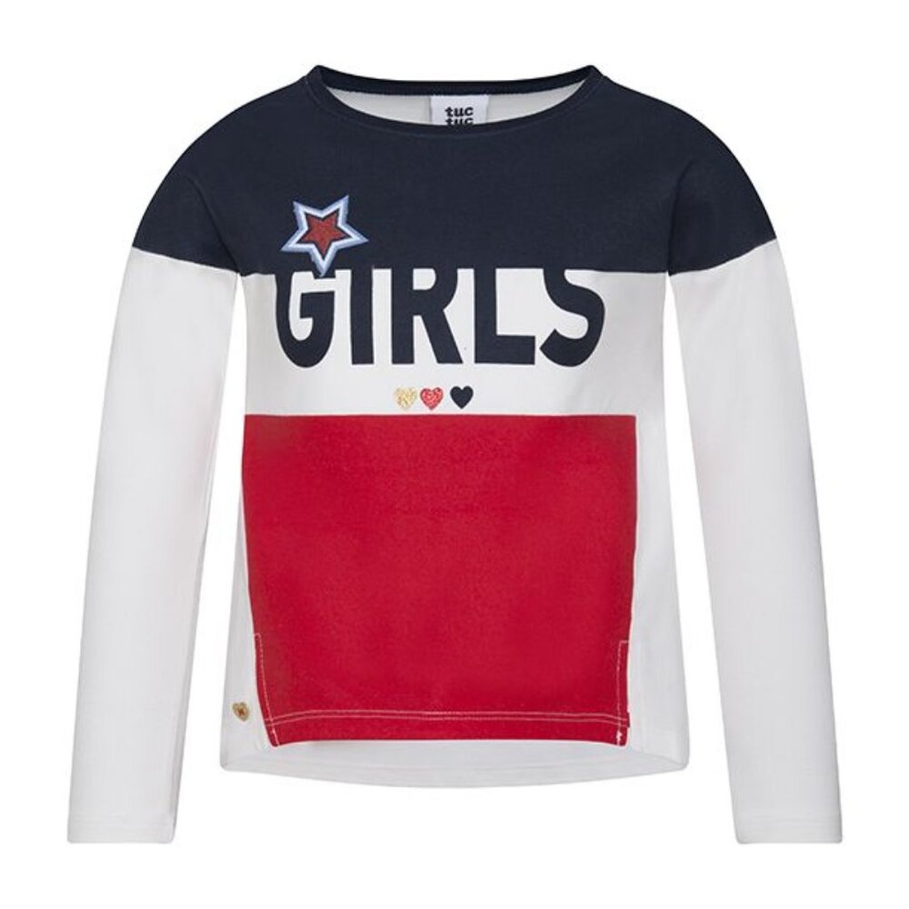 TucTuc - Girls' Color-Block Long Sleeve T-Shirt, size 4
